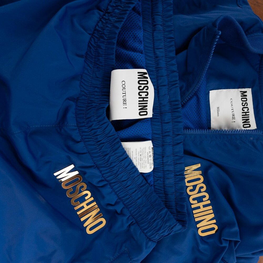 MOSCHINO Nylon Blue Track Pants (Full Tracksuit Available!) - Picture 4 of 8